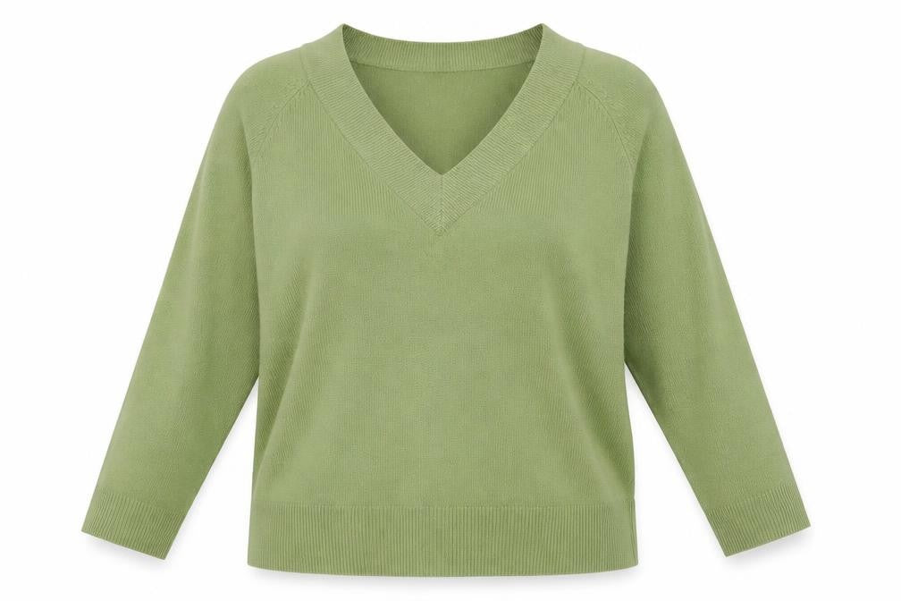Front view of Key West women’s green pullover sweatshirt, size L