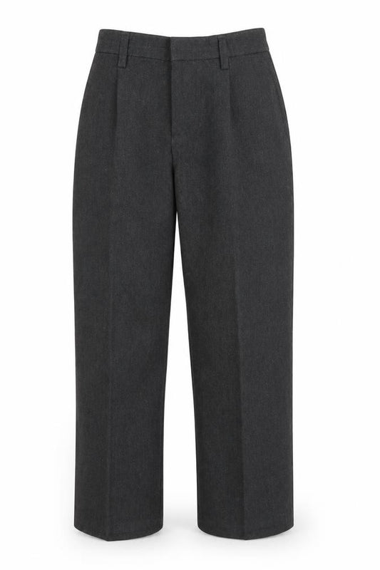 Front view of Marks & Spencer boys’ grey carpenter trousers, size 8-9, years