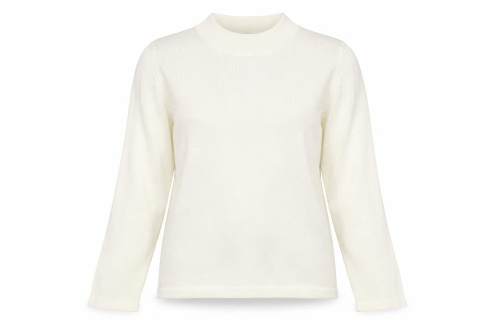 Front view of Marks & Spencer women’s ivory jumper, size UK 14