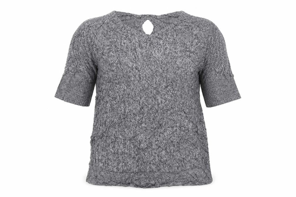 Front view of Great Plaind women’s grey knit jumper, size L