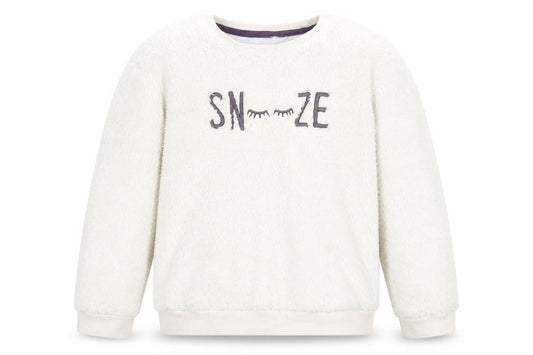 George Girls White Solid Fleece  Pyjama Top Size 8-9 Years
