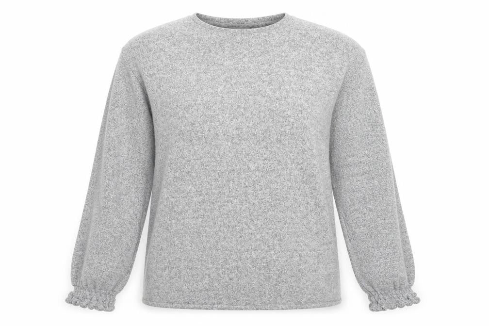 Front view of Papaya women’s grey jumper, size UK 8