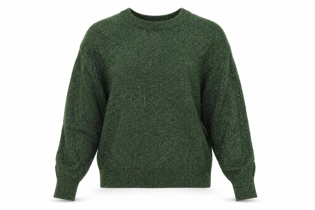 Front view of H&M women’s green jumper, size S