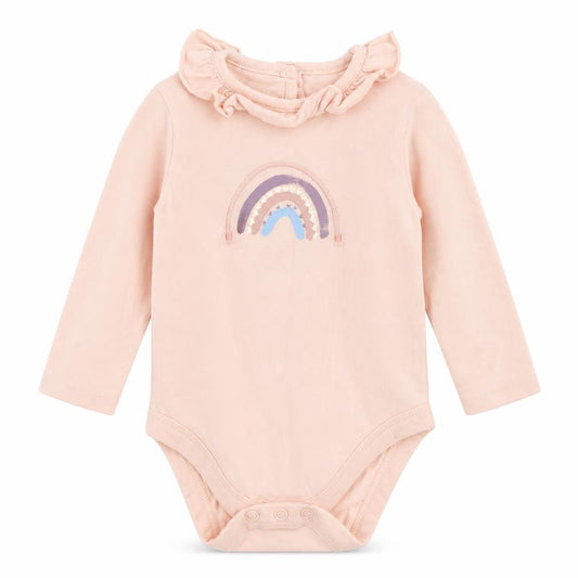 Front view of George girls’ pink babygrow one-piece, size 3-6, months