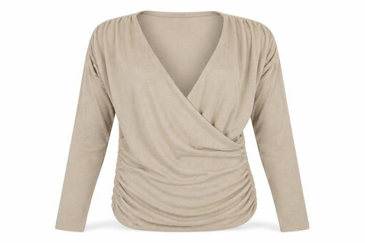 Front view of ASOS women’s beige jumper, size UK 14