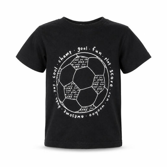 Front view of George boys’ black basic t-shirt, size 2-3, years