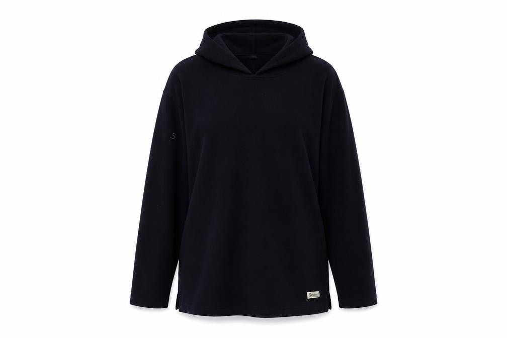 Outdoor Scene Womens Blue   Henley Hoodie Size M