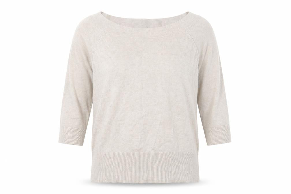 Front view of F&F women’s beige jumper, size UK 10