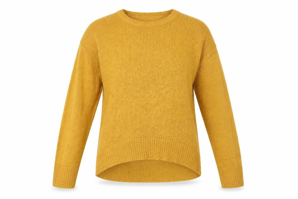 Front view of New Look women’s yellow jumper, size L