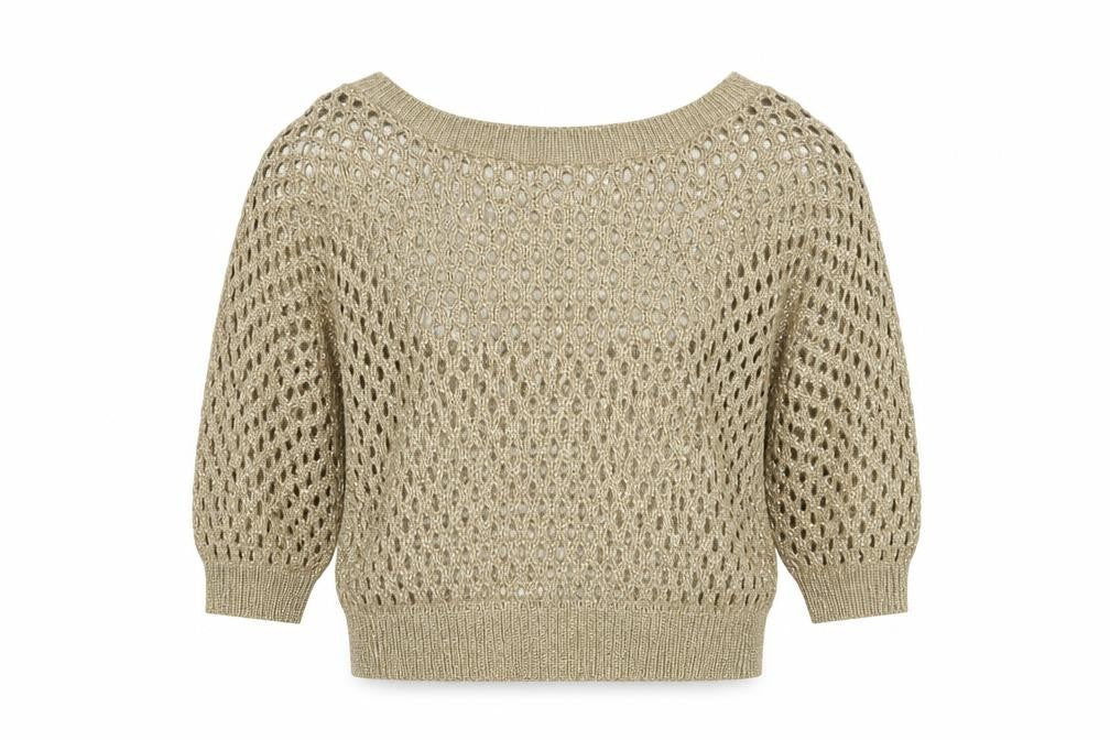 Front view of Internacionale women’s gold jumper, size M