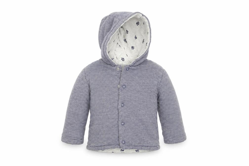 George Baby Blue Striped  Full Zip Jumper Size 0-3 Months