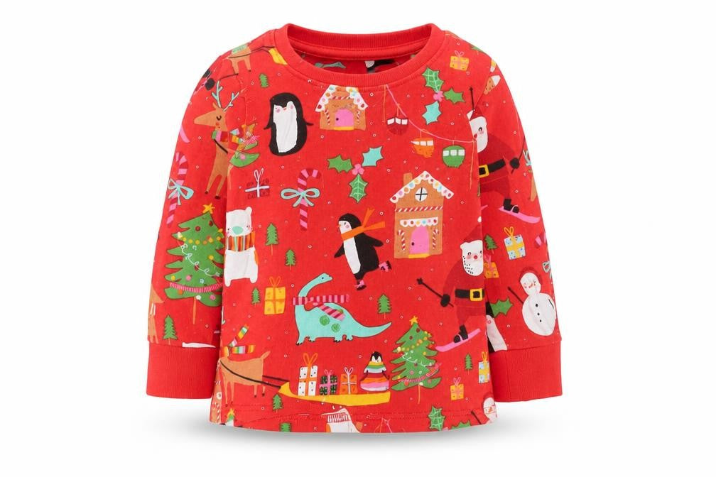Front view of Next Baby Red Basic T-Shirt, size 12-18, Months