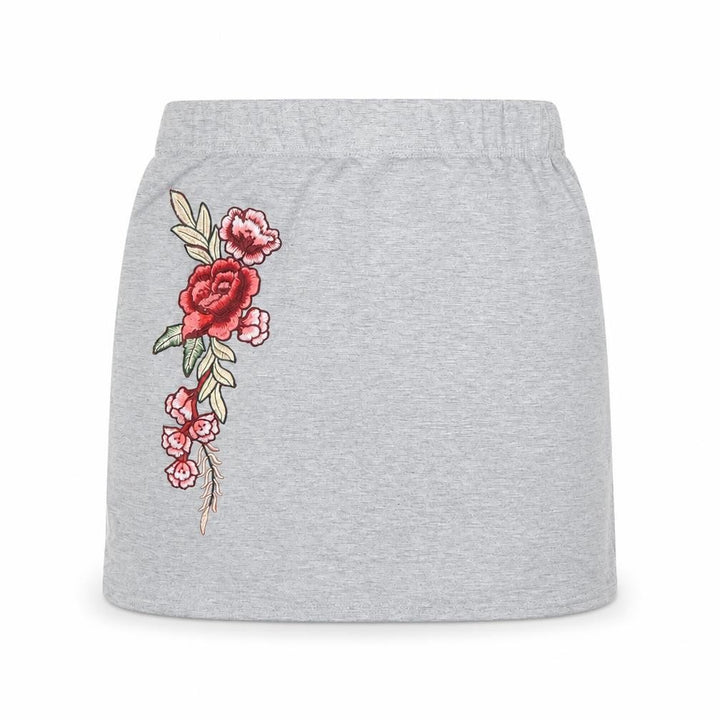 Front view of Select women’s grey mini skirt, size UK 10