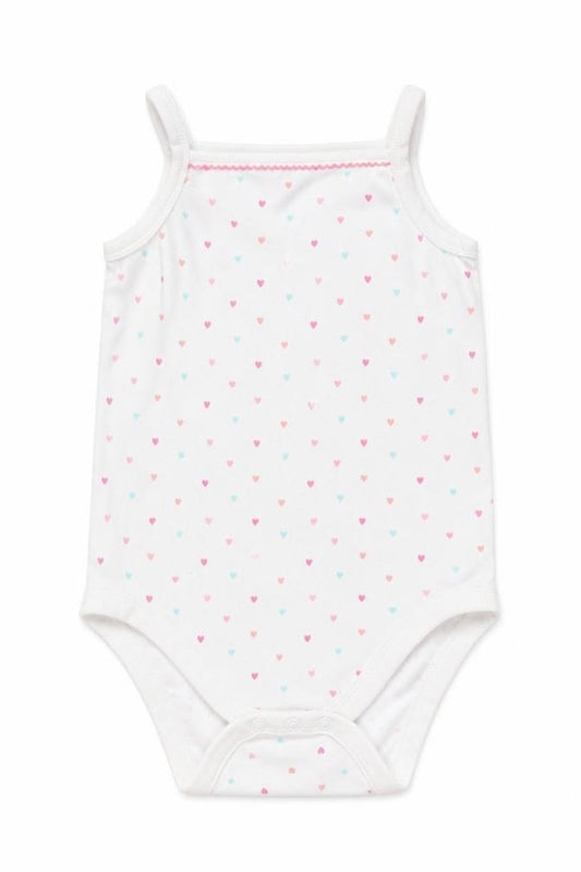 F&F Girls Multicoloured Polka Dot  Bodysuit One-Piece Size 2-3 Years  - HEARTS