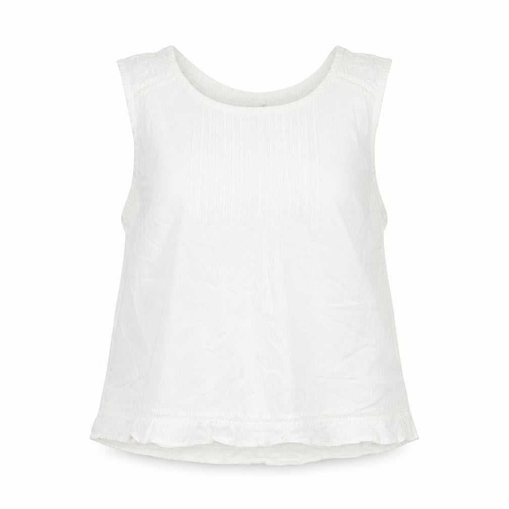 MISTRAT Womens White   Basic T-Shirt Size 14