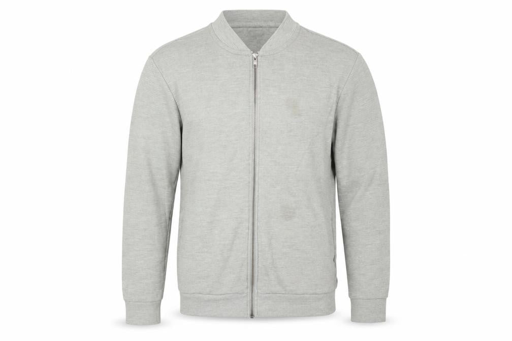 Front view of Avenue men’s grey jacket, size S