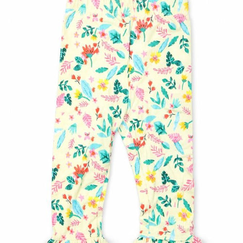 George Girls Ivory Geometric  Cargo Trousers Size 6-9 Months