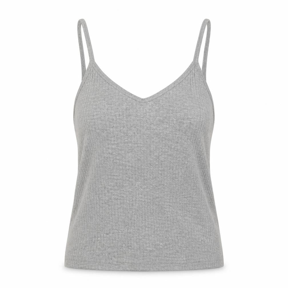 Front view of Topshop women’s grey basic t-shirt, size UK 8