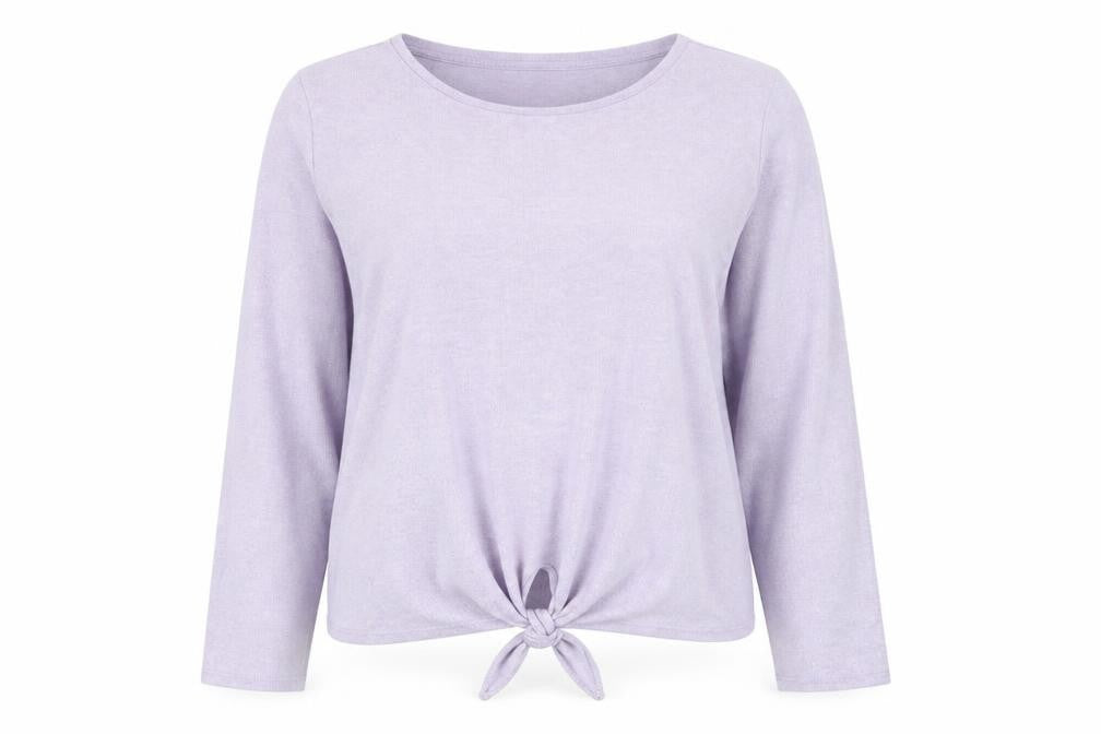 Front view of George women’s purple jumper, size UK 12