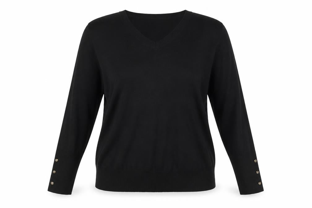 Front view of Primark women’s black jumper, size UK 14