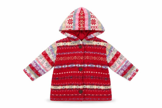 Front view of Gap Baby Multicoloured Geometric Basic Coat Coat, size 9-12, Months
