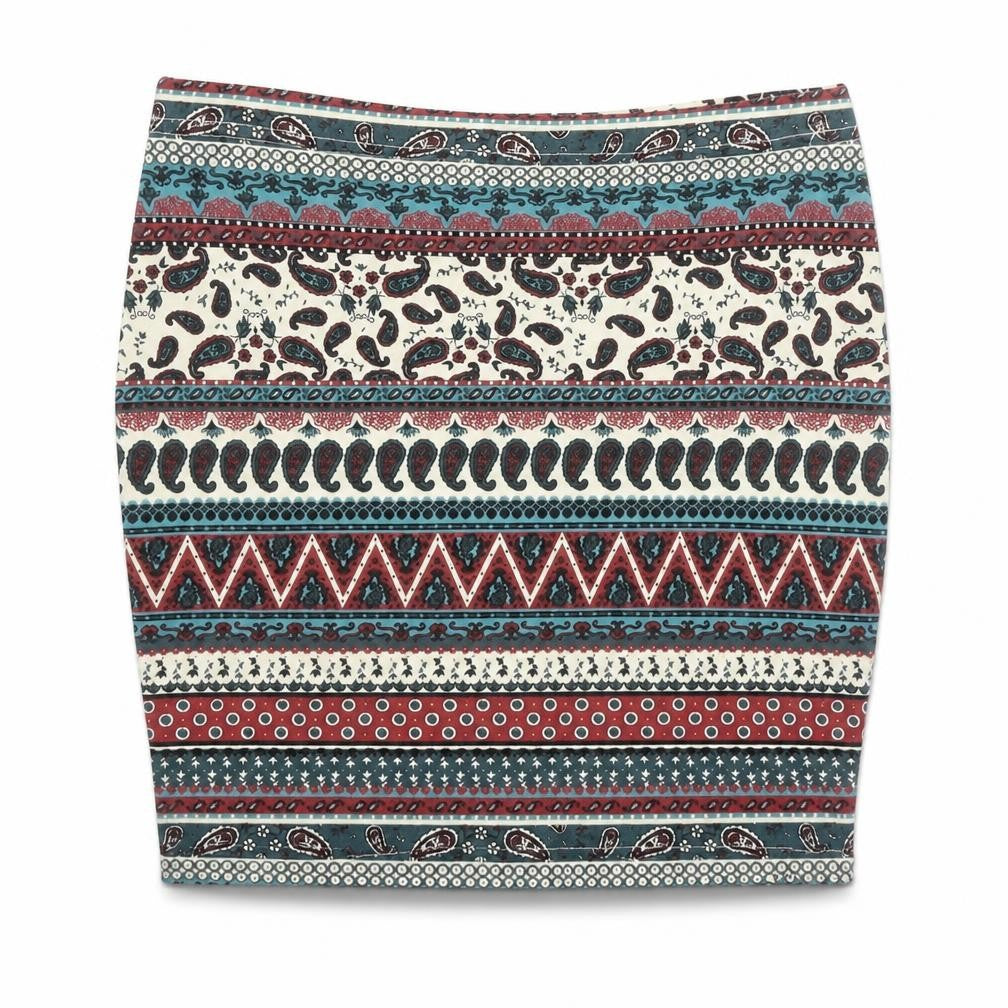 915 Generation Girls Blue Paisley  Bandage Skirt Size 12-13 Years