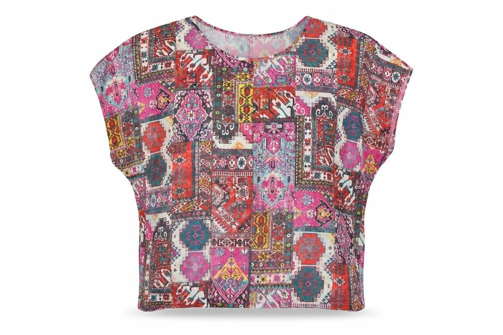 Front view of Atmosphere women’s pink basic t-shirt, size UK 10