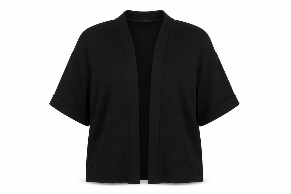 Front view of Tu women’s black jacket blazer, size UK 14