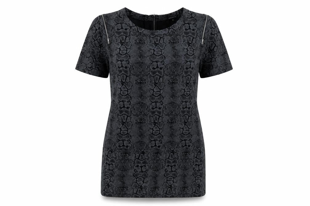 Limited Collection Womens Black Animal Print  T-Shirt Dress  Size 10