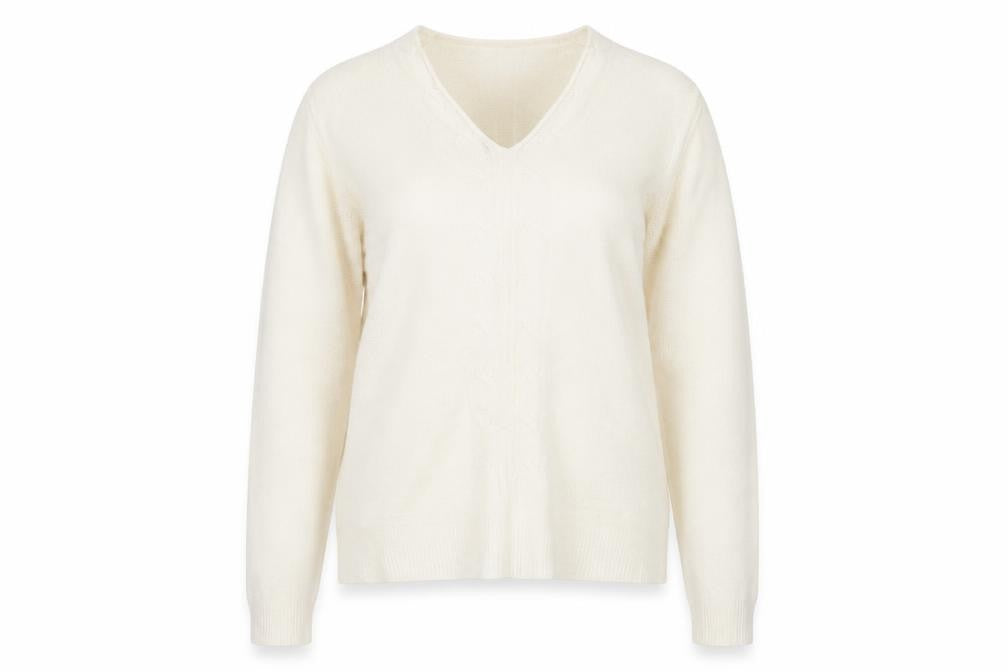 Front view of By Design PLC women’s ivory knit jumper, size L