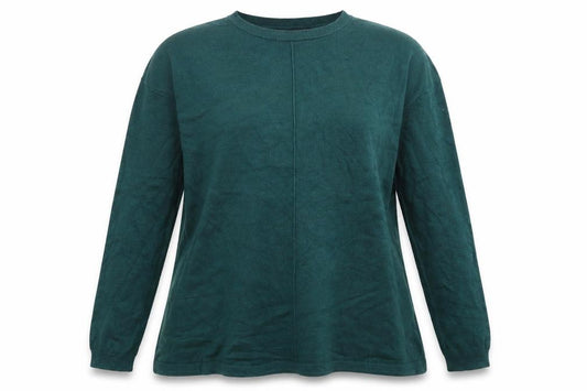 Front view of Atmosphere women’s green knit jumper, size UK 12