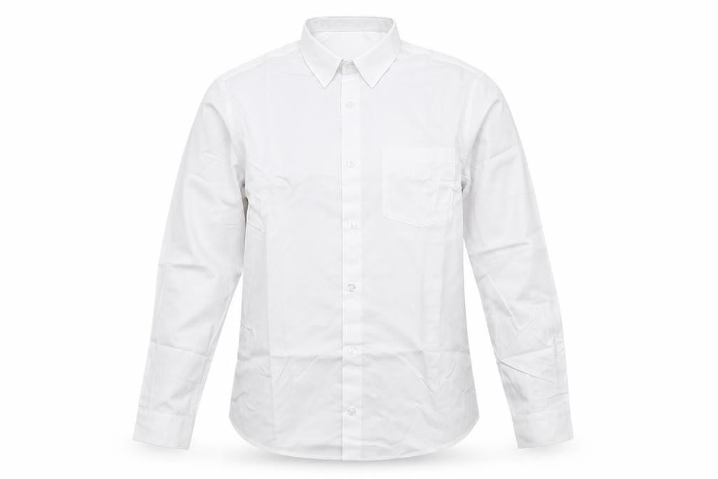 Front view of George boys’ white basic button-up, size 13-14, years