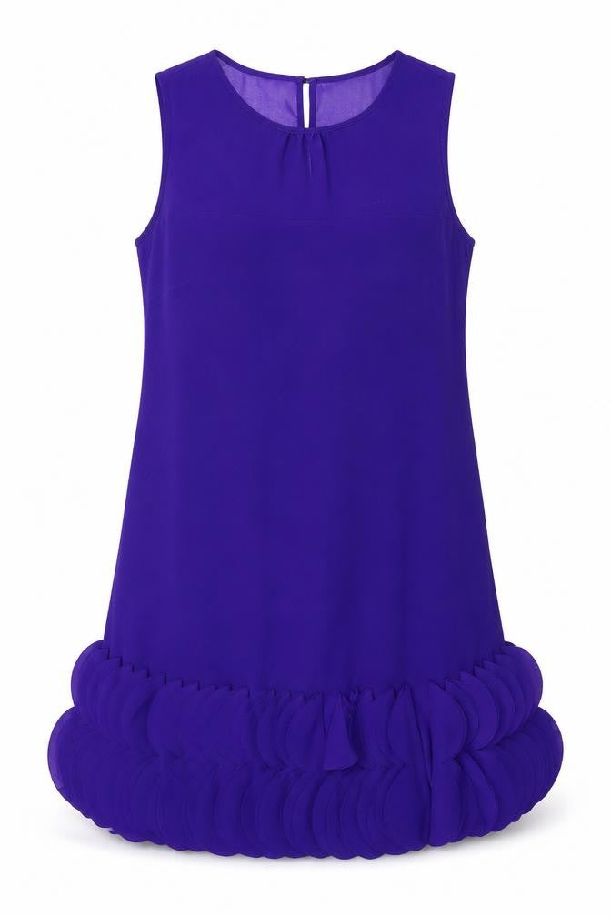Front view of Principles women’s purple rayon tank dress, size UK 10