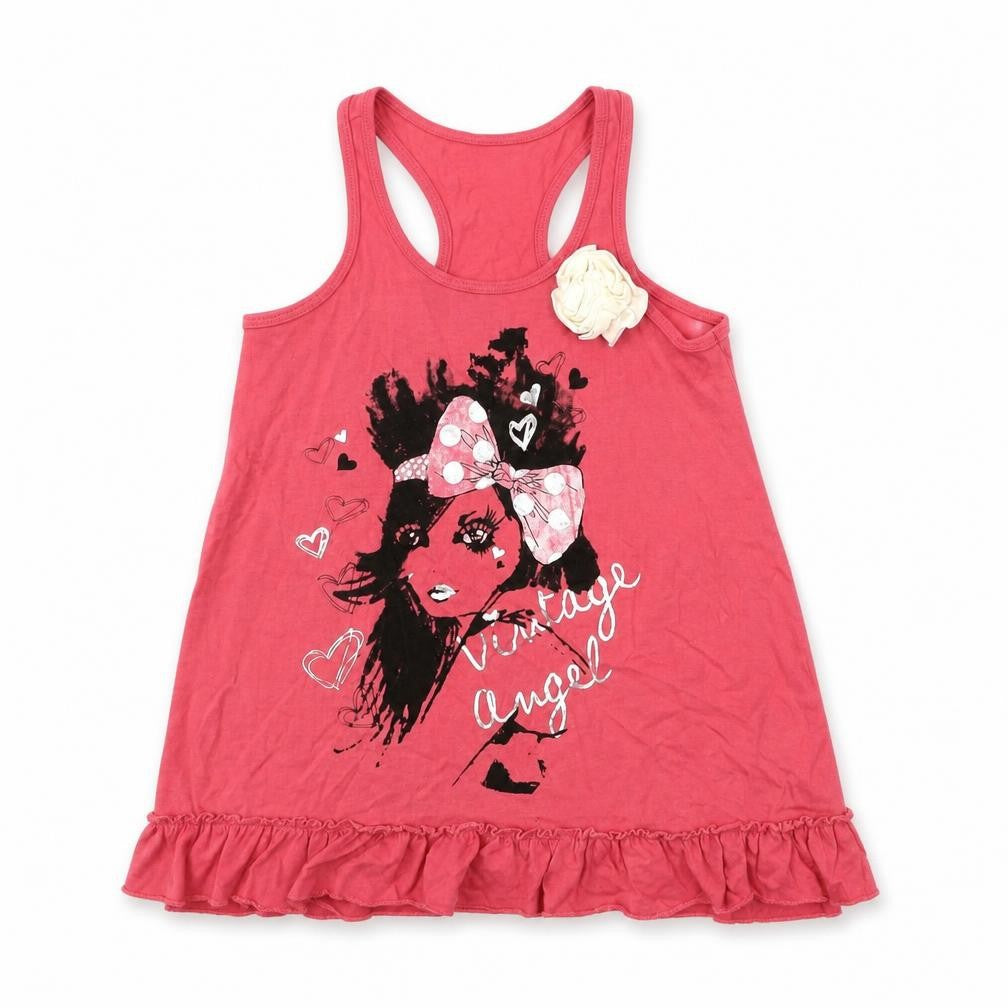 Young Dimension Girls Pink   Tank Dress  Size 10-11 Years  - Vintage Angel
