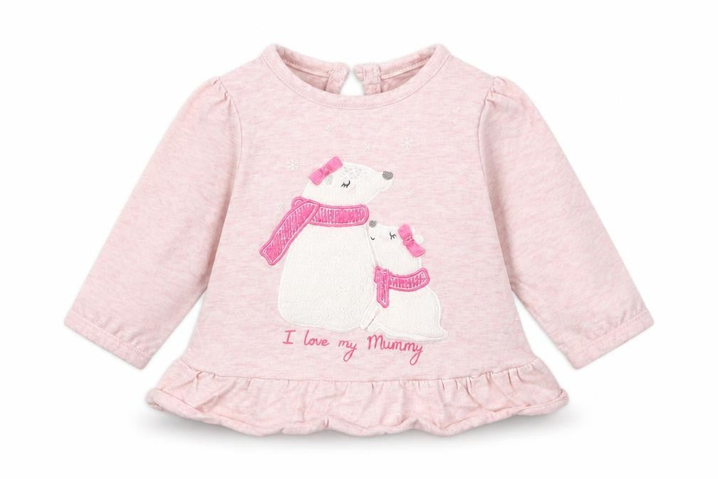 George Girls Pink  Jersey Basic T-Shirt Size Newborn  - Polar bear