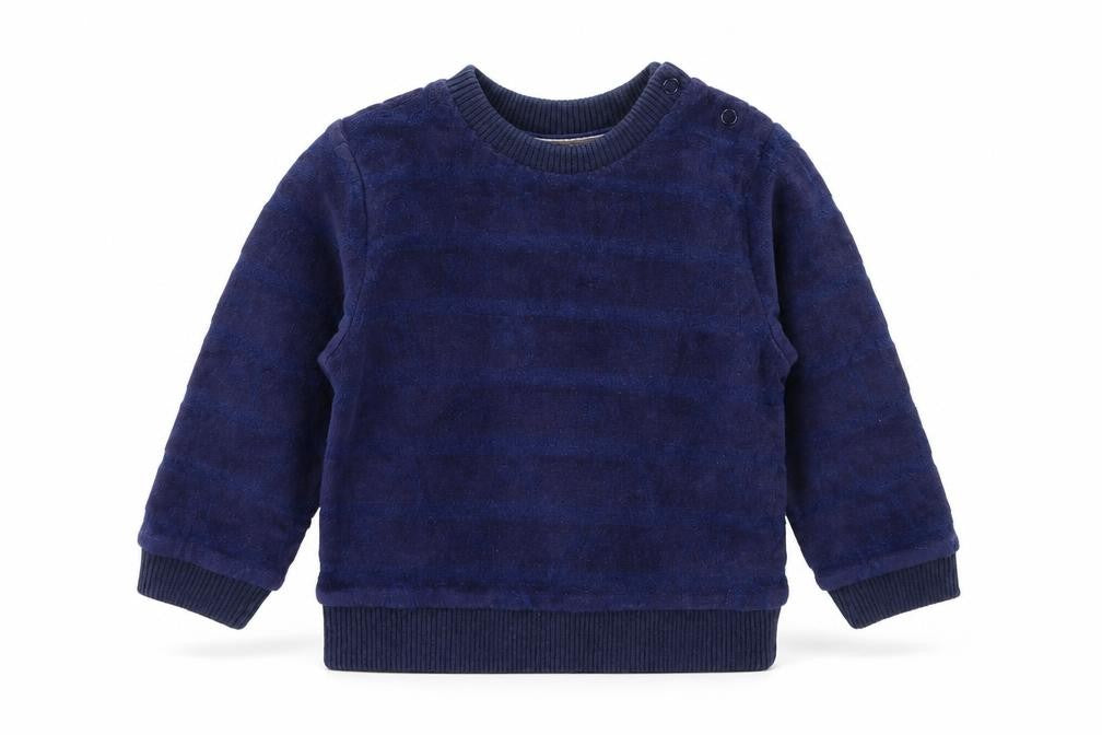 Front view of M Baby Blue jumper, size 9-12, Months