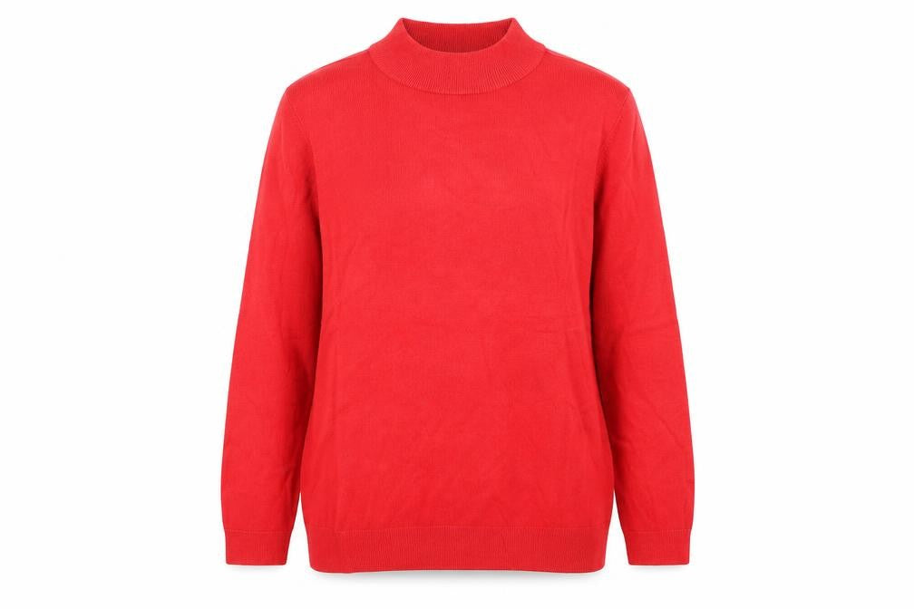 Front view of Preworn women’s red jumper, size M