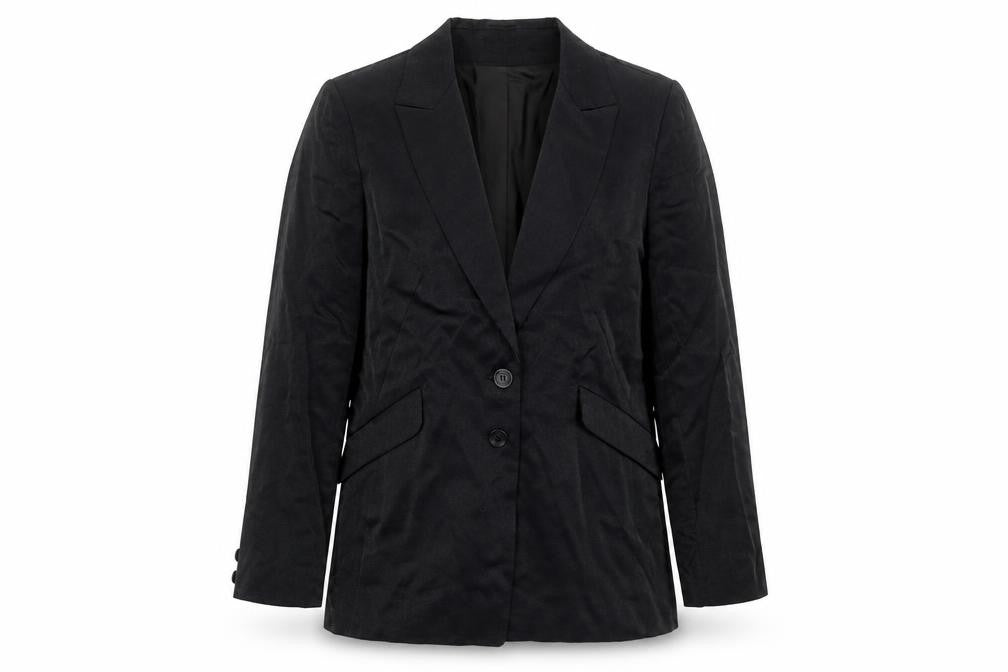 Front view of Diva women’s black jacket blazer, size UK 14