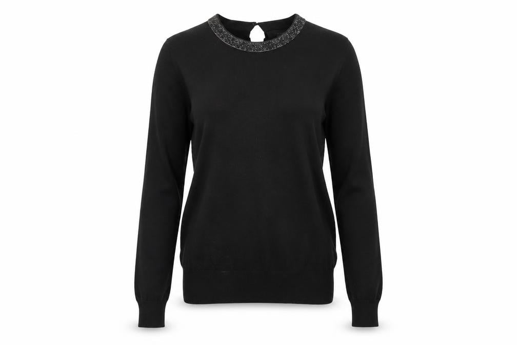 Front view of Primark women’s black jumper, size XS