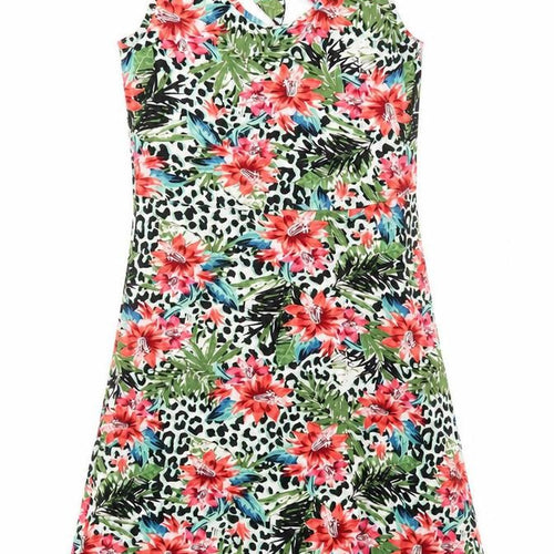George Womens Green Animal Print  T-Shirt Dress  Size XS