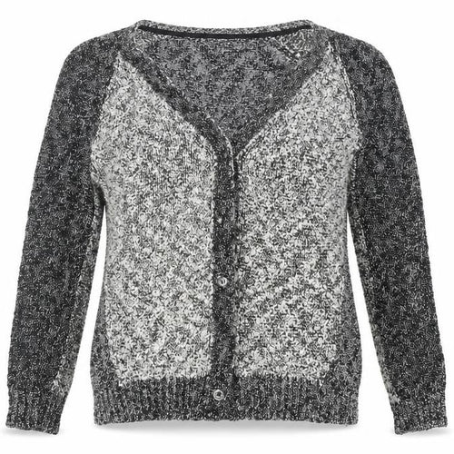 Marks and Spencer Womens Grey Houndstooth  Cardigan Jumper Size 12