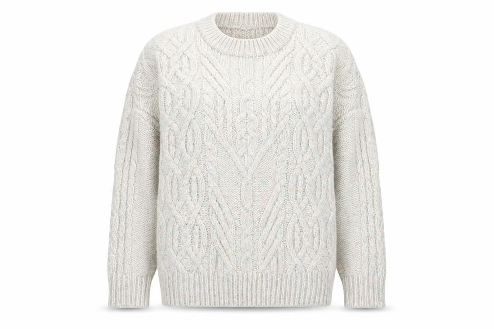 Front view of Pep&Co women’s grey jumper, size M