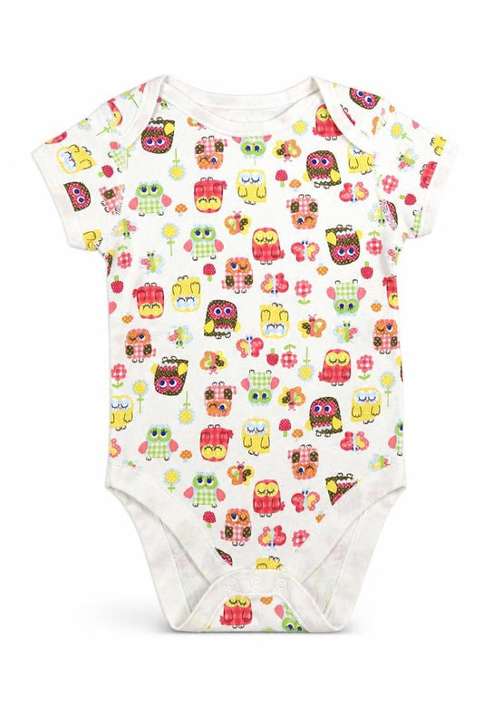 Front view of Marks & Spencer Baby White Babygrow One-Piece, size 24, Months