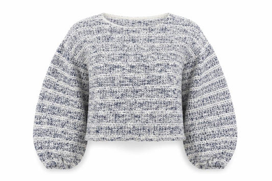 Front view of New Look women’s blue jumper, size M