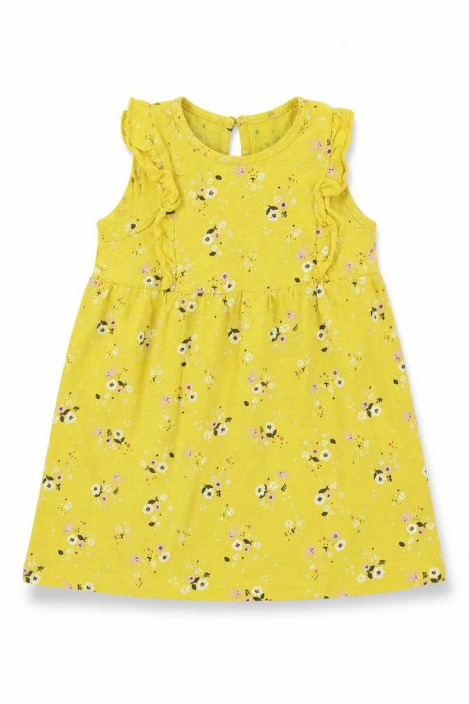 H&M  Girls Yellow Floral  A-Line  Size 12-18 Months
