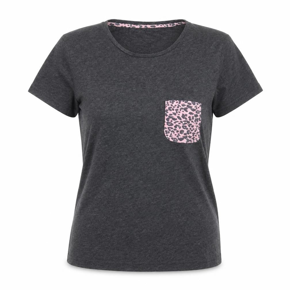 Front view of George women’s grey solid top pyjama top, size UK 4