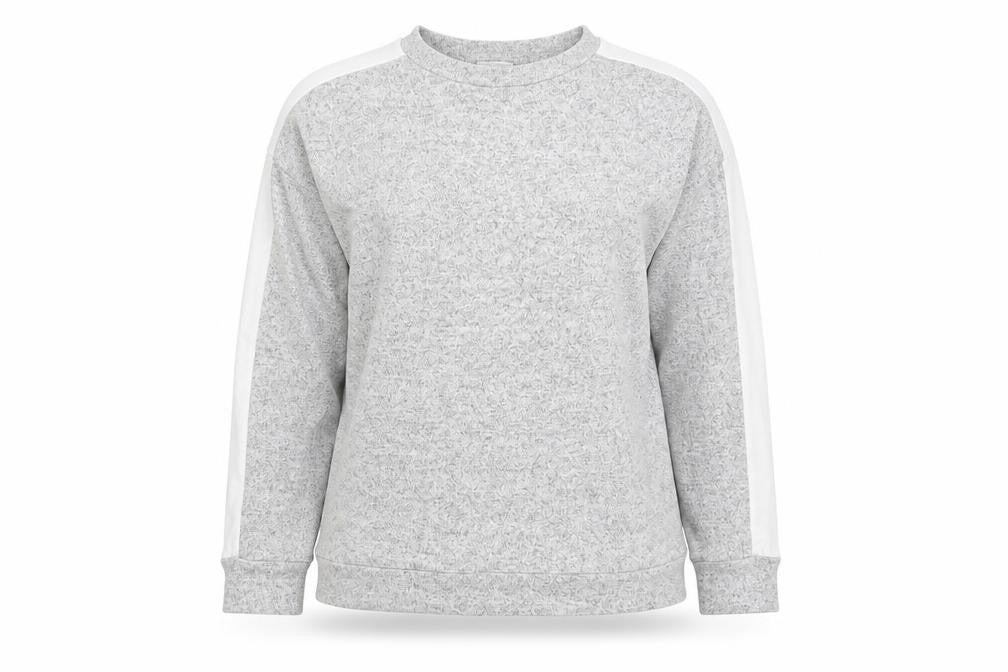 Front view of JEFF&CO women’s grey jumper, size UK 8