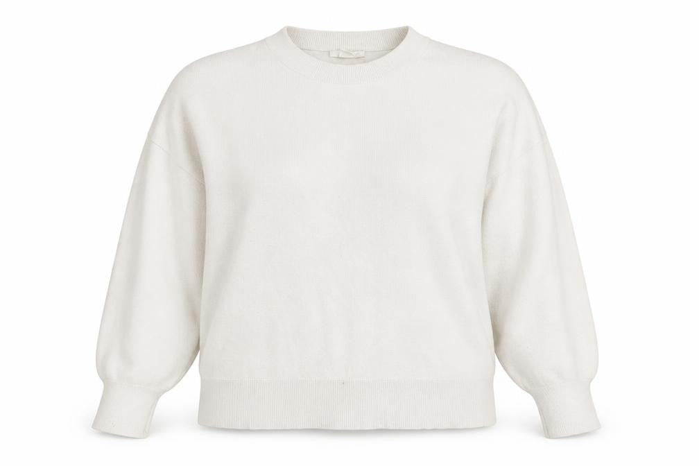 Front view of H&M women’s white jumper, size S
