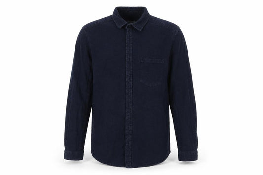 Front view of Topman men’s blue button-up, size L