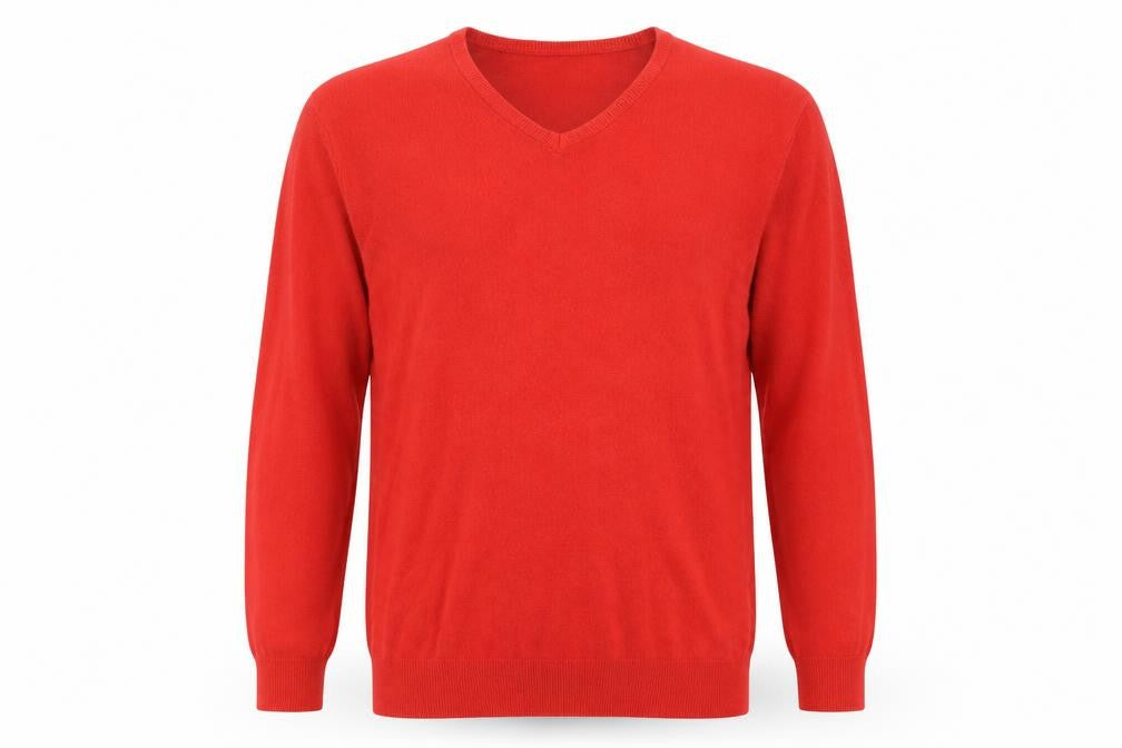 Front view of Marks & Spencer men’s pink pullover sweatshirt, size M